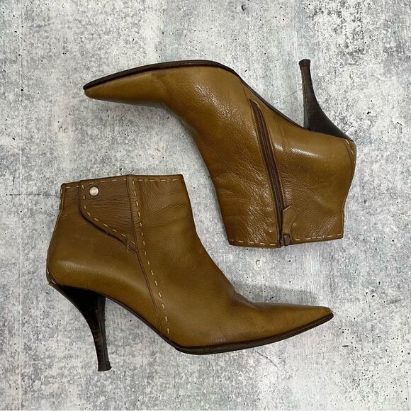Vintage Hermes Pointed Toe Booties 39 - Picture 1 of 8